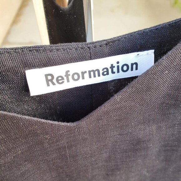 Reformation Brianna Side Slit Linen Dress size 4 US - Picture 6 of 8